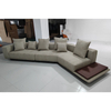 Italian style living room L-shaped sofa Home furniture modular design Linen fabric Hotel Sectional couch sofa set