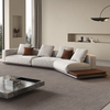 Italian style living room L-shaped sofa Home furniture modular design Linen fabric Hotel Sectional couch sofa set