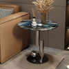 Modern Luxury Furniture Tea Table Design Stainless Steel Marble Sintered Stone Side Corner Table for Living Room Coffee Tables