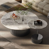 Minimalist Light Luxury Decorative Tea Table Combination Contemporary Marble Round Center Coffee Tables for Hotel Living Room