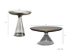 Modern Minimalist Design Circular Tea Table Combination Living Room Hotel Apartment Stainless Steel Glass Coffee Table