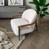 Modern Design Living Room Armchairs Business Negotiations Metal Fabric Chairs Hotel Apartments Leisure Lounge Chairs