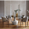 Modern Armrest Dining Chairs for Restaurant bar Coffee Shops Hotel Leather Fabric Wood Leg Dining Room Chair