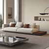 Italian style living room L-shaped sofa Home furniture modular design Linen fabric Hotel Sectional couch sofa set