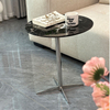 Modern Luxury Furniture Tea Table Design Stainless Steel Marble Sintered Stone Side Corner Table for Living Room Coffee Tables