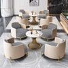 Round Marble Slab Table Top Gold Stainless Steel Base Conference Table Cafe Restaurant Used Marble Top Dining Table