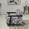 Nordic Wabi Sabi Style Armchair Living Room Solid Wood Fabric Single Sofa Hotel Apartment Leisure Lounge Chair