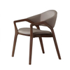 Wabi Sabi Style Nordic Japanese Living Room Chair Solid Wood Leather Dining Chair Hotel Restaurant Chair
