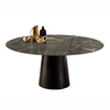 Luxury Italian Furniture Set Solid Wood Base for Marble Countertops Modern Dining Tables