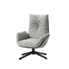 Modern Style Home Hotel Office Furniture China Factory PU Leather Grey Color Fabric Rotatable High Backrest Lounge ArmChair