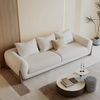 Nordic Modern Design Living Room Sectional Sofa Couch Hotel Solid Wood Velvet Fabric Three Seater Sofa Set