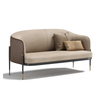 Italian Minimalist Luxury Sofa Metal Stainless Steel Fabric Single Three Seat Sofa Set Living Room Hotel Leisure Facilities