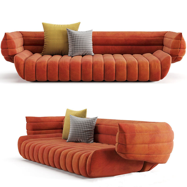 Luxury Lounge Modern Design Home Furniture Couches Velvet Sectional Sofa Fabric Living Room Sofa Set