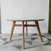 Modern Home Kitchen Restaurant Furniture Simple Marble Top Round Solid Wood ASH Dining Table