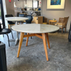 Modern Home Kitchen Restaurant Furniture Simple Marble Top Round Solid Wood ASH Dining Table