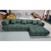 Modern Design L-shaped Sofa Set Hotel Lobby Villa Living Room Furniture Luxury Display Room Velvet Sectional Sofa Couch