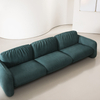 Customized Italian Minimalism Design Furniture Synthetic Leather 3 Seater Living Room Sofa