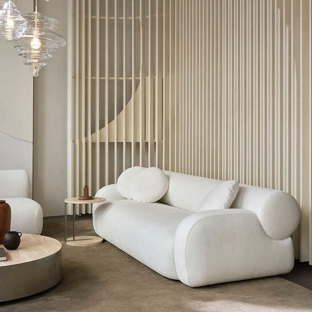 Modern Design Living Room Couch Furniture Hotel Apartment Leisure Low Armrest Velvet Fabric Sectional Sofa