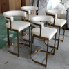 Light Luxury Bar Chair Modern Fashion Golden Stainless Steel High Bar Stool Creative Designer Restaurant Personality Chair