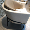 Modern Appearance Italian Design Hotel Lobby Sofa Chair Home Furniture Fabric Metal Fil Noir Armcair Leisure Chair