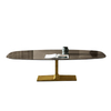Modern Hotel Dining Room Furniture Rectangular Marble and Stainless Steel Metal Leg Dining Table