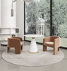 Factory Directly OEM Customized Wooden Frame Armrest Chair Dining Chair Velvet Fabric Hotel Living Room Lounge Leisure Chair
