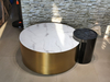 Luxury Round Coffee Table Living Room Stainless Steel Furniture Marble Coffee Table