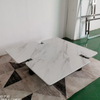 Minimalist Living Room Furniture Creative Stainless Steel square Marble Coffee Table