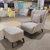 Modern Chair With Foot Pad Living Room Reclining Chair Metal Leather Hotel Leisure Chair Can Be Customized