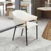 Golden Stainless Steel Luxury Hotel Chair Modern Restaurant Cafe Furniture White Velvet Dining Chair