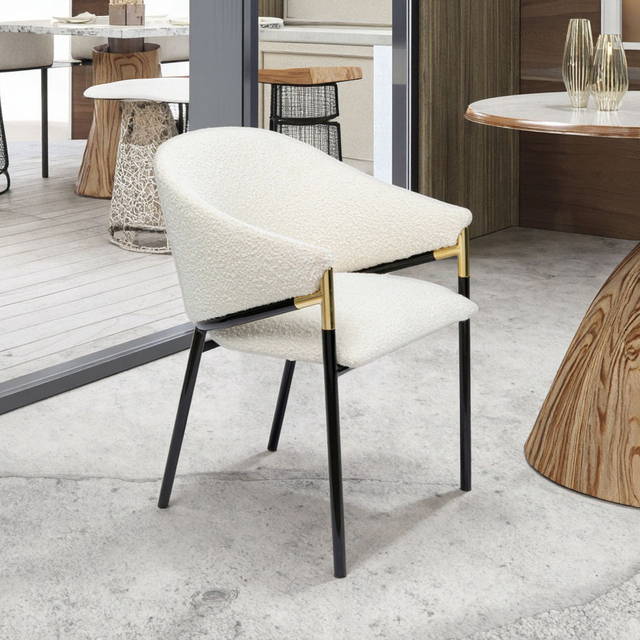 Golden Stainless Steel Luxury Hotel Chair Modern Restaurant Cafe Furniture White Velvet Dining Chair