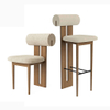 Nordic ASH Solid Wood Dining Chair Furniture Hotel Restaurant Backrest Chair Natural Color Single Dining Chair