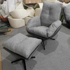 Modern Synthetic Leather Lounge Armchair Luxury Metal Eider Down Hotel Home Furniture Living Room Swivel Single Sofa Chair