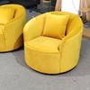 Italian Light Luxury Single Seat Sofa Fabric Stainless Steel Golden Armchair Hotel Living Room Coffee Shop Leisure Sofa Chair