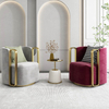 Italian Luxury Stainless Steel Armchair Living Room Lounge Leisure Chair Home Furniture Modern Rotatable Velvet Single Chair