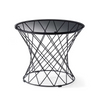 Modern Simple Round Tea Table Metal Iron Tempered Glass Top Villa Living Room Hotel Leisure Area Coffee Table