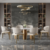 Italian Luxury Gold Stainless Steel Frame Leather Dining Room Chairs Home Furniture Factory Wholesale Restaurant Chairs
