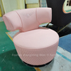 Hot Italian Luxury Design Leather Cover Single Leisure Chair Swivel Chairs Stainless Steel Frame Living Room Sofa Chair