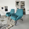 Italian Minimalist Design Living Room Leisure Chair Wabi Sabi Style Linen Fabric Armchair