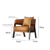 Italian Minimalist Designer ASH Solid Wood Genuine Leather Leisure Lounge Chair Hotel Living Room an Easy Chair Armchair