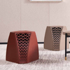 Modern Design Hotel Home Living Room Furniture Saddle Leather Ottoman Shoe Stool Sofa Stool Chair