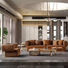 Italian Luxury Design Furniture Post Modern Couch Hotel Living Room Sofa Set Fabric Leather Sectional Upholstered Sofa Set