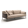 Modern Leather Fabric Three Seat Sofa Italian Home Office Living Room Couch Hotel Lobby Bedroom Lounge Suite Sofa Set