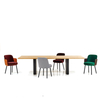 Modern Simple Aluminum Alloy Four-star Rotatable Dining Chair Design of Hotel Living Room Dining Room Leather Dining Chair