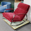 Modern Design Stainless Steel Frame Velvet Fabric Leisure Lounge Chair Rocking Chair
