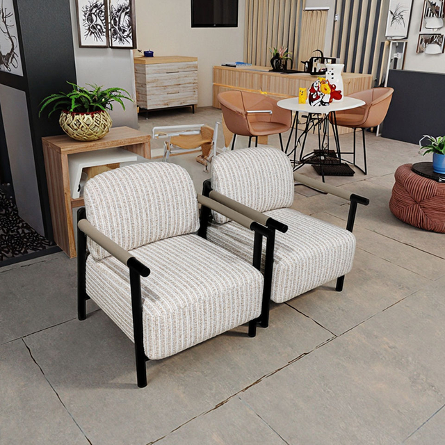 Sill&oacute;n italiano minimalista de tela de madera maciza, sala de estar de Hotel, sal&oacute;n de ocio, sof&aacute; individual, silla decorativa