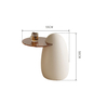 Modern Tea Table with Fiberglass Circular Design Family Living Room Hotel Apartment Cream Style Coffee Table