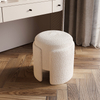 Nordic Modern Velvet Fabric Small Round Ottoman Accent Low Storage Living Room and Bedroom Foot Stool