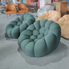 Modern Design Lazy Sofa Single Cream Wind Can Sleep Small Bedroom Small Sofa Balcony Fabric Leisure Lounge Chair