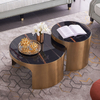 Light Luxury Coffee Table Stainless Steel Rock Living Room Furniture